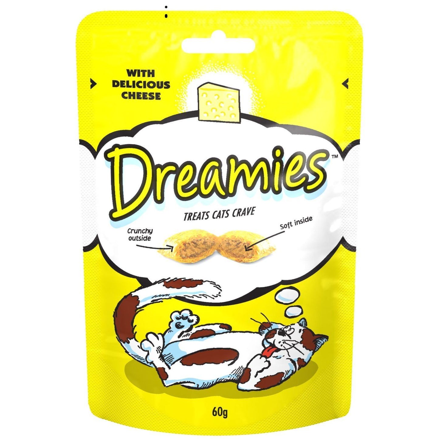 8 X 60g Dreamies Cat Treats With Cheese