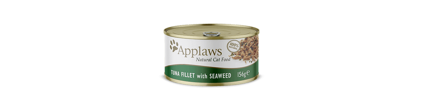 24 X Applaws Cat Can Tuna & Seaweed 156g