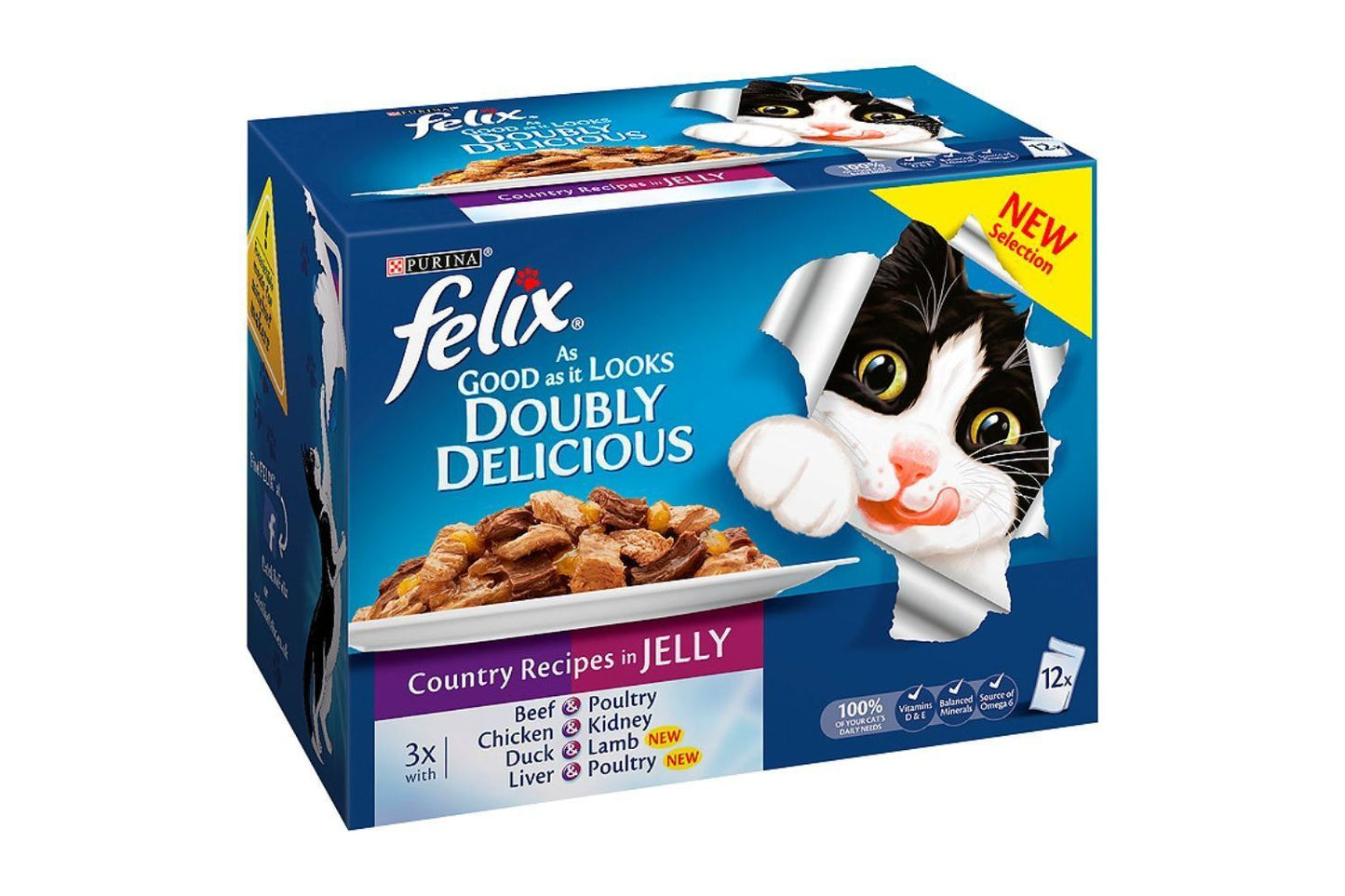 Felix Doubly Delicious Country Recipes In Jelly Wet Cat Food 12 X 100g