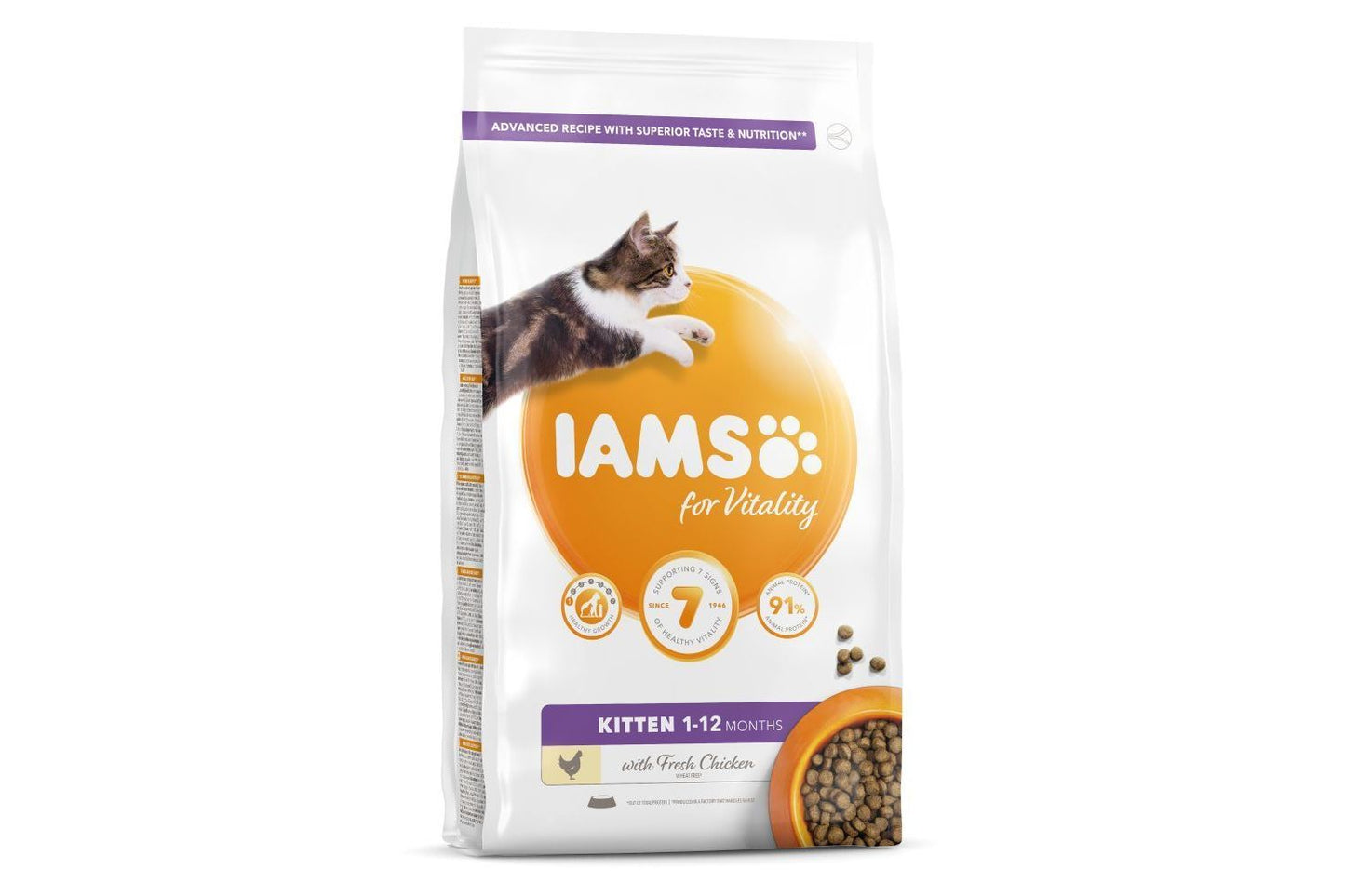Iams Vitality Kitten Food With Fresh Chicken