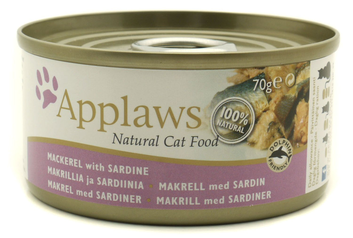 24 X Applaws Mackerel With Sardine Wet Cat Food 70g