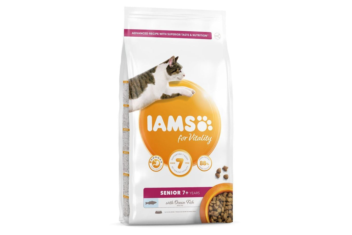 Iams Vitality Senior Cat Food With Ocean Fish