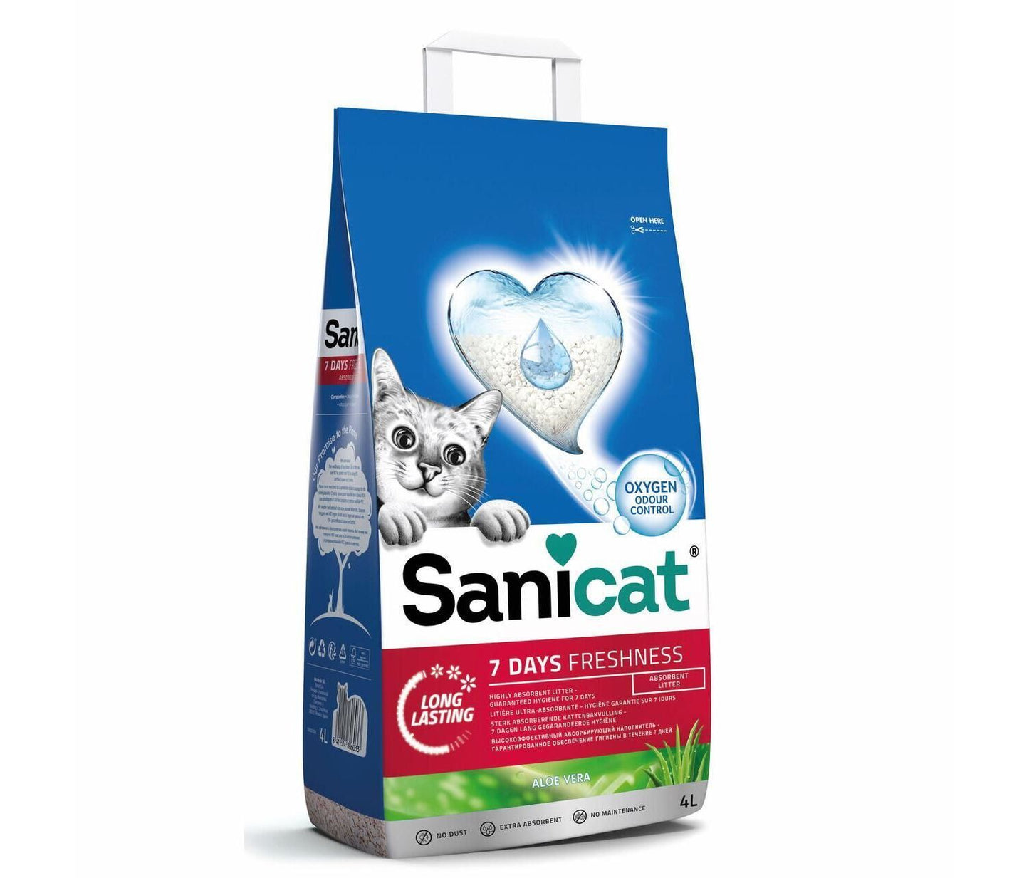 Sanicat Aloe Vera 7 Days Non Clumping Cat Litter 4L