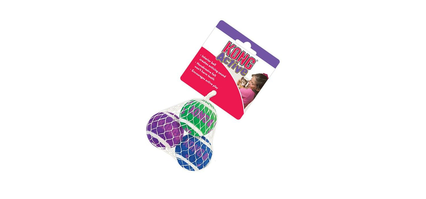 KONG Cat Tennis Balls With Bells