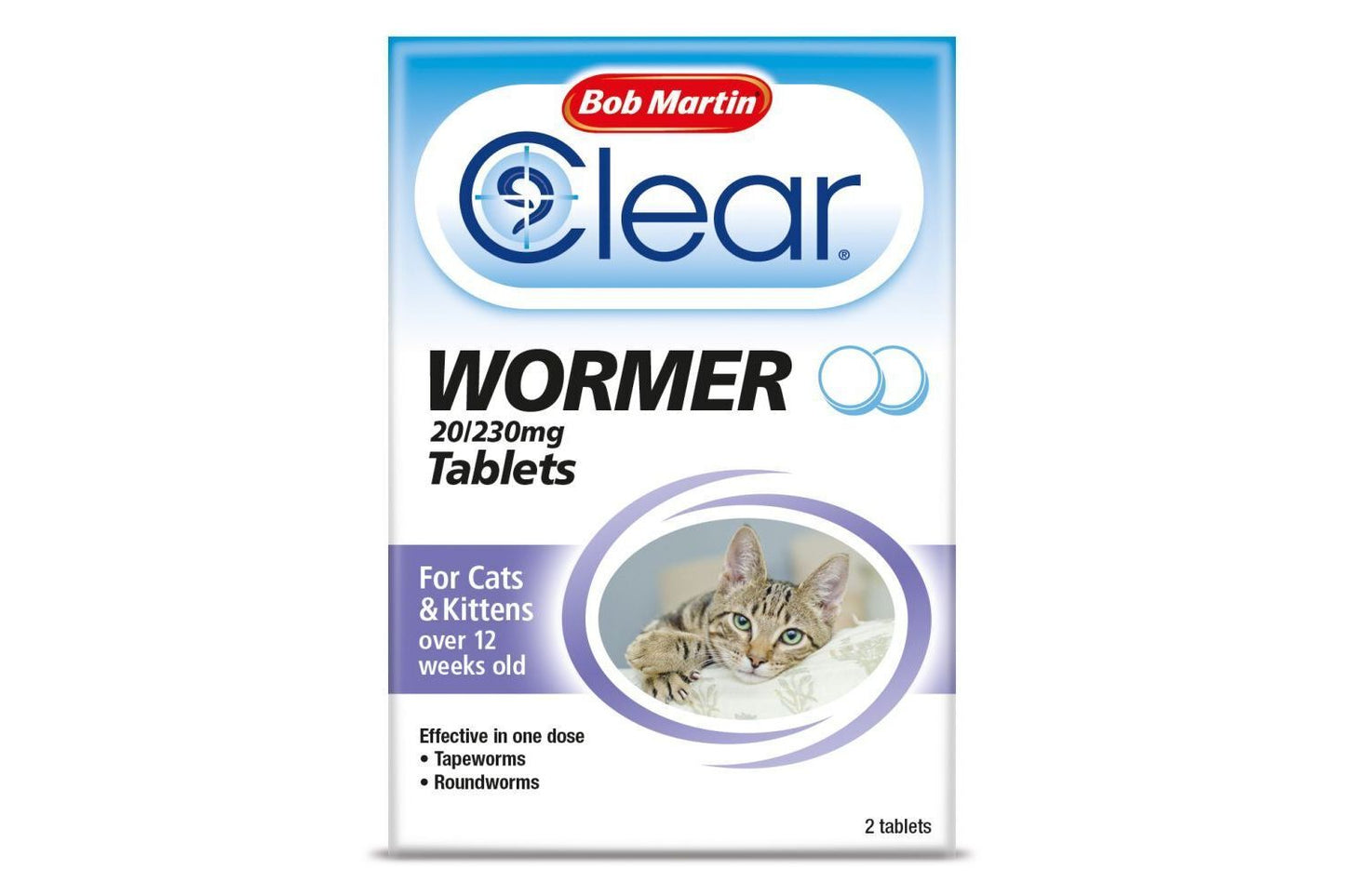 Bob Martin Clear 2 In 1 Wormer Tablets - Cats & Kittens