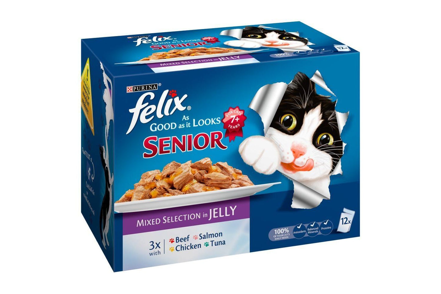 Felix As Good As It Looks Senior Mixed Selection In Jelly Wet Cat Food 12 X 100g