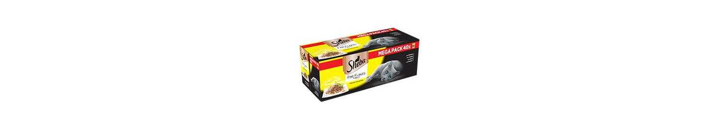 Sheba Pouch Fine Flakes Poultry Collection In Jelly 40 X 85g