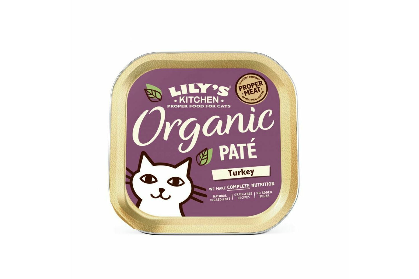 19 X 85g Lily's Kitchen Organic Pate Turkey Cat Food