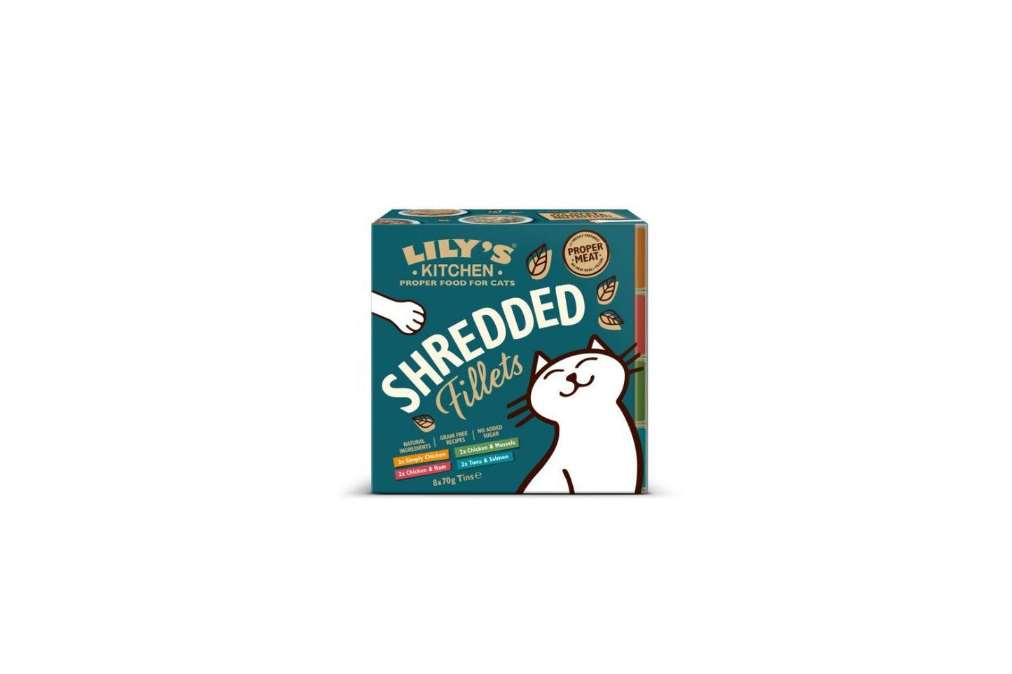 Lily's Kitchen Cat Shredded Fillets Variety 8 X 70g
