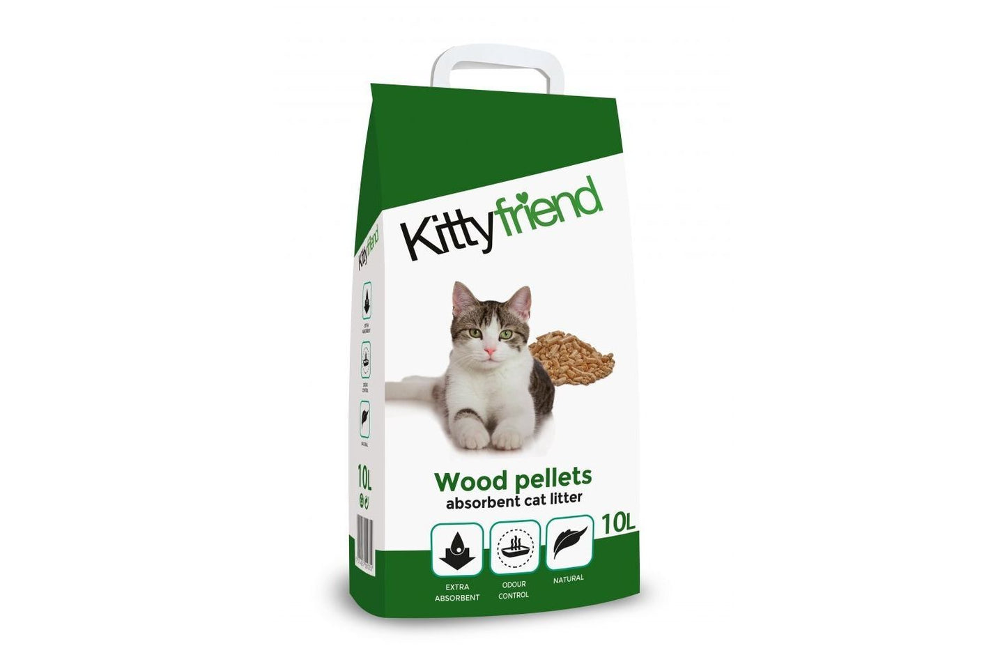 Kitty Friend Wood Pellets Cat Litter 10L