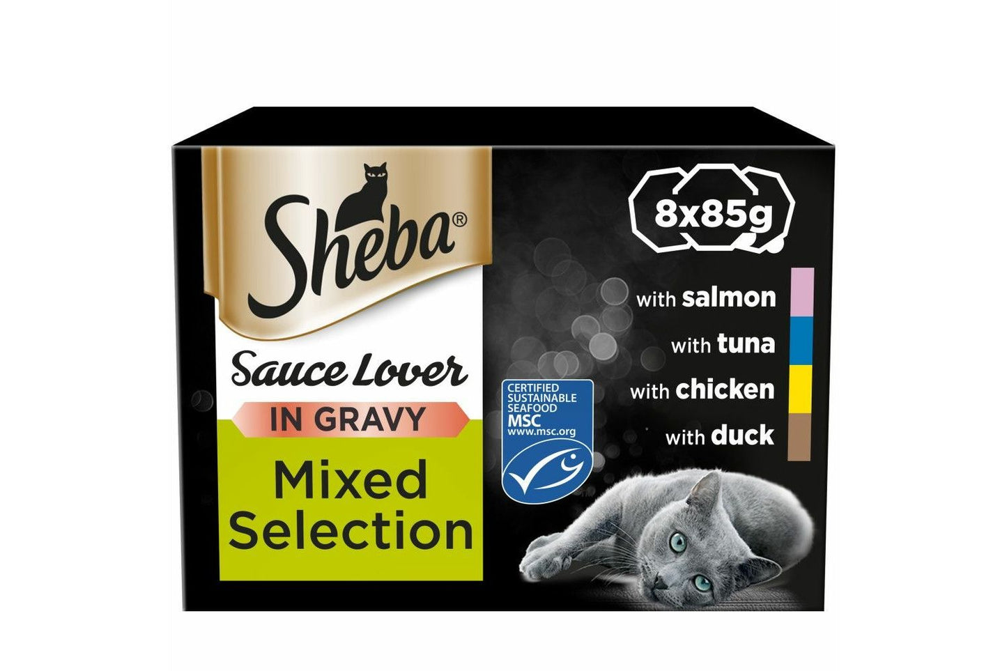 Sheba Sauce Lover Cat Food Trays Mixed Collection 8 X 85g