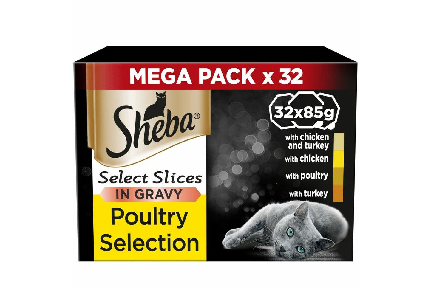 SHEBA Select Slices Cat Trays Poultry Collection In Gravy 32 Pack
