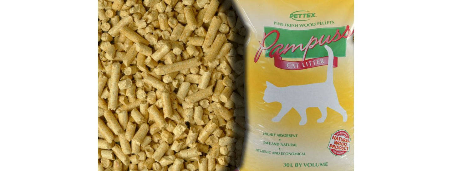 6 X Pettex Pampuss Wood Cat Litter 5 Litre