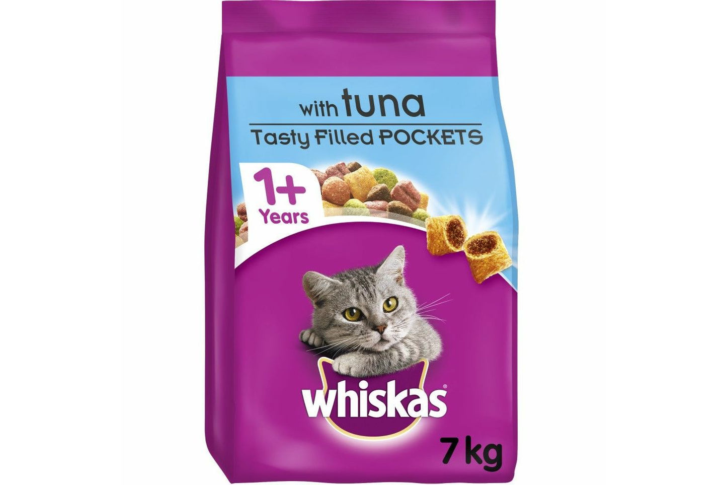 Whiskas 1+ Adult Cat Complete Dry Food With Tuna 7kg