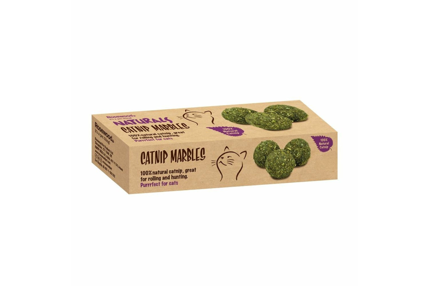 Rosewood Naturals Willow & Catnip Marbles Ball Cat Toy