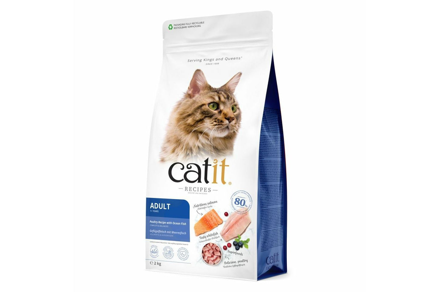 Catit Recipes Adult Poultry With Ocean Fish Recipe Dry Cat Food
