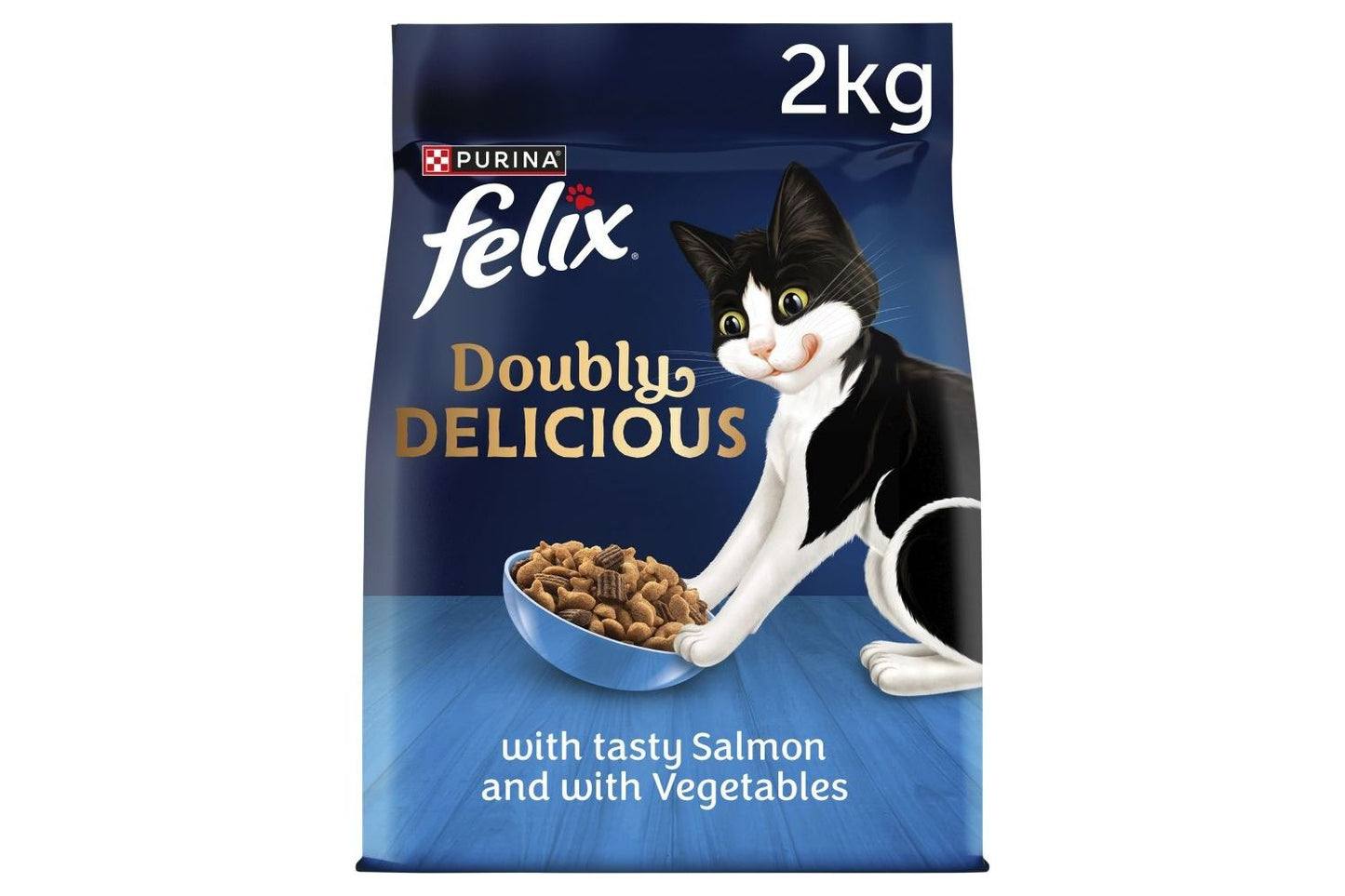 FELIX Doubly Delicious Salmon & Vegetables Dry Cat Food 2kg