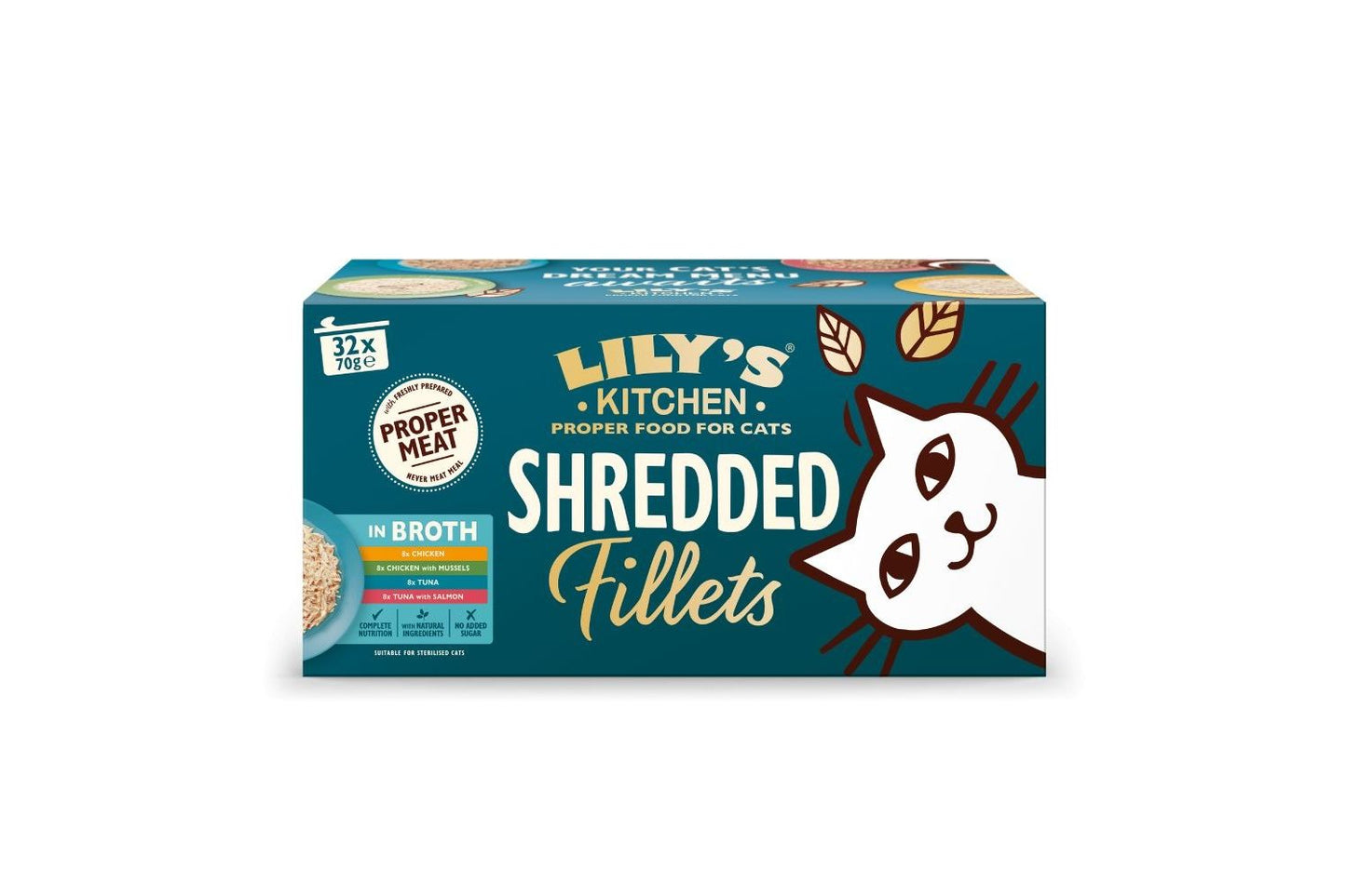 Lily's Kitchen Shredded Fillets In Broth Tins Multipack 32pk