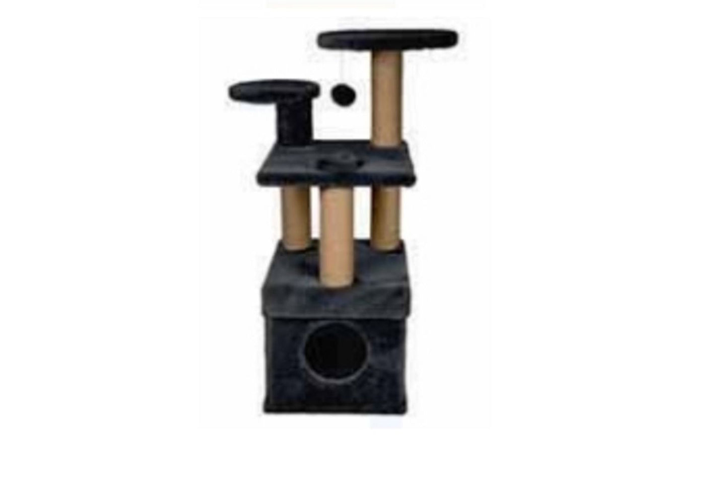 Dubex Short Plush Multi Platform Cat Scratcher Charcoal