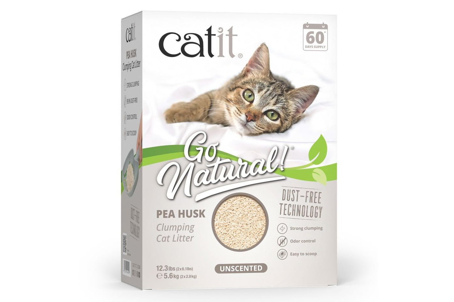 Catit Pea Husk Unscented Clumping Cat Litter