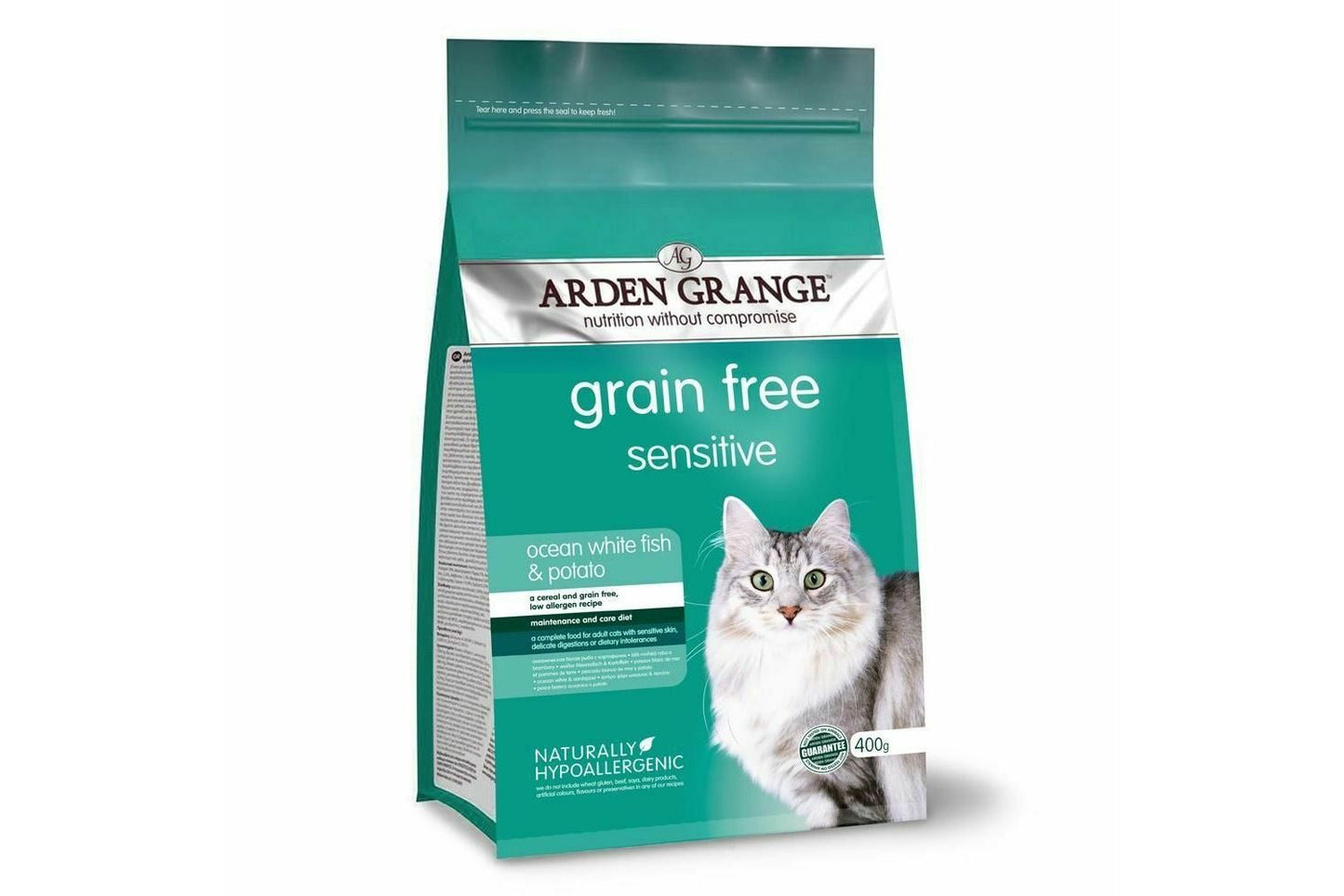 Arden Grange Cat Adult Grain Free Sensitive Ocean White Fish & Potato