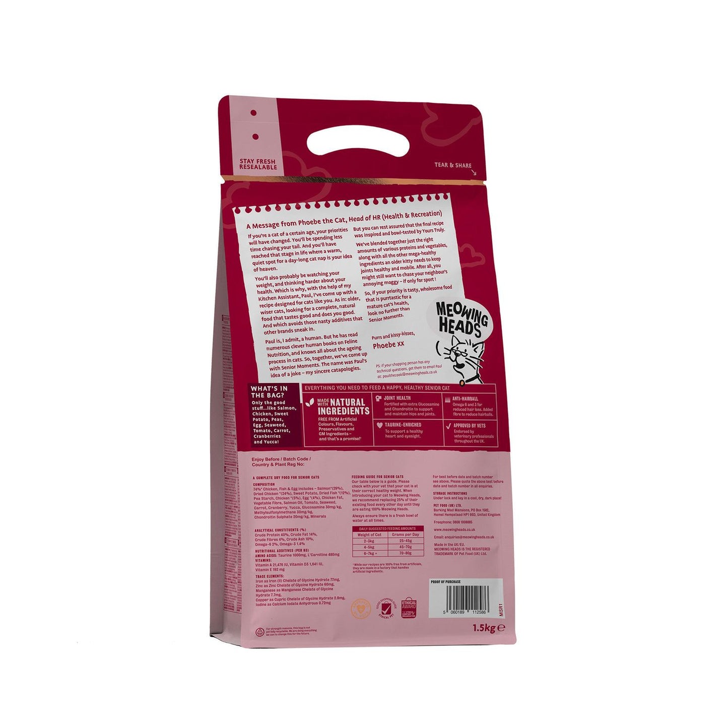 Meowing Heads Senior Moments Dry Cat Food