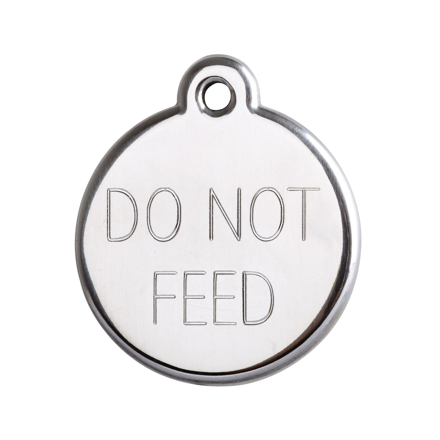 Red Dingo Stainless Steel Engraved Cat Tag Fish Bowl Green