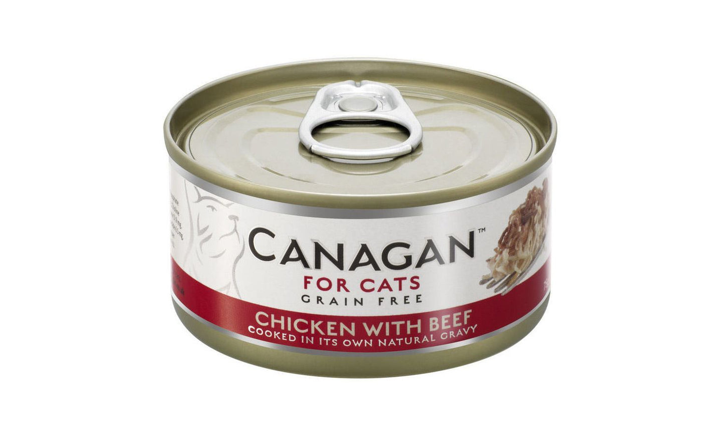 12 X 75g Canagan Chicken With Beef Grain-Free Cat Food