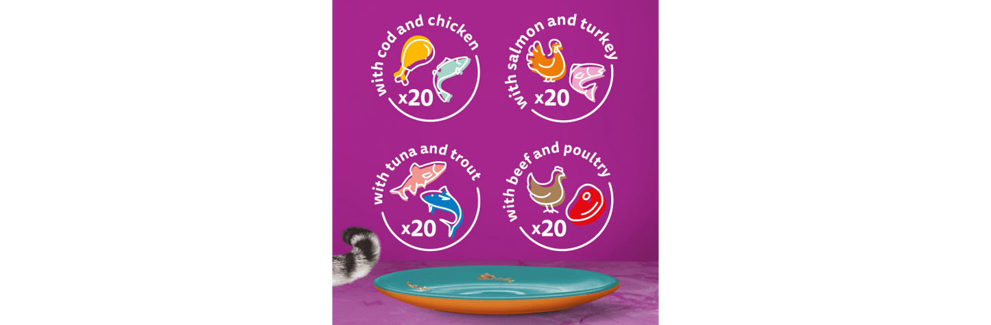 Whiskas 1+ Adult Duo Pouches Surf & Turf In Jelly Wet Cat Food