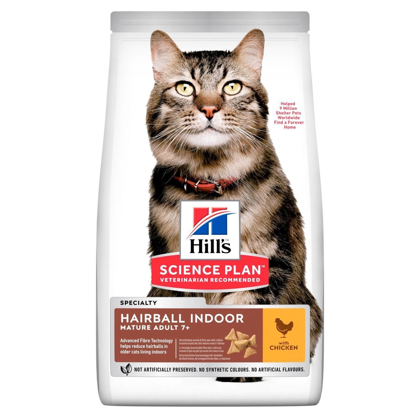 Hill's Science Plan Feline Hairball & Indoor Mature Adult Senior 7+ - 1.5kg