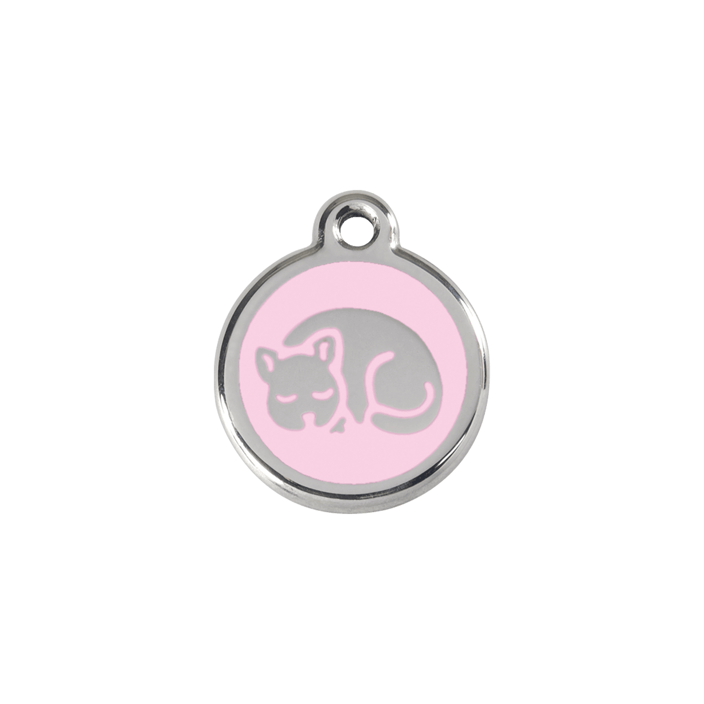  Red Dingo Stainless Steel Engraved Cat Tag Kitten Pink
