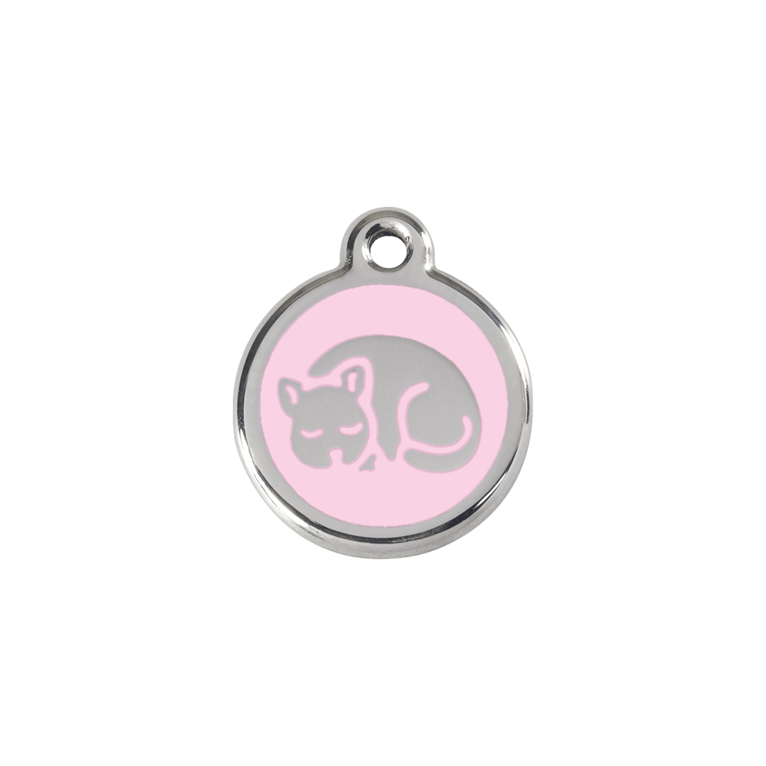  Red Dingo Stainless Steel Engraved Cat Tag Kitten Pink