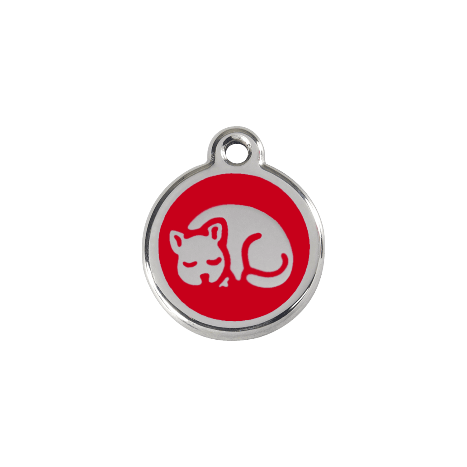  Red Dingo Stainless Steel Engraved Cat Tag Kitten Red