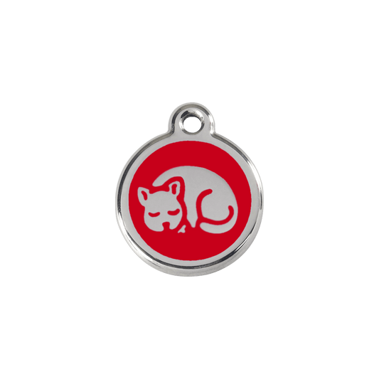  Red Dingo Stainless Steel Engraved Cat Tag Kitten Red