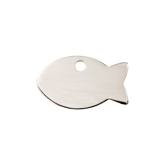  Red Dingo Stainless Steel Engraved Cat Tag Fish