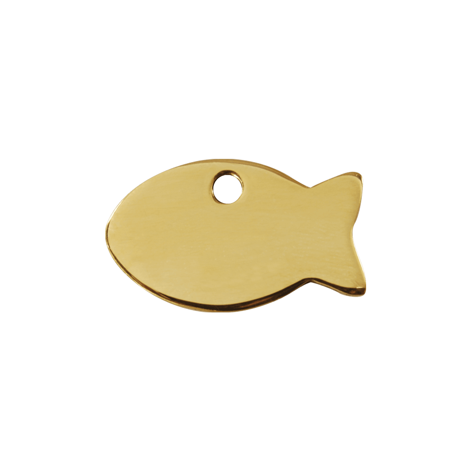  Red Dingo Engraved Brass Cat Tag Fish