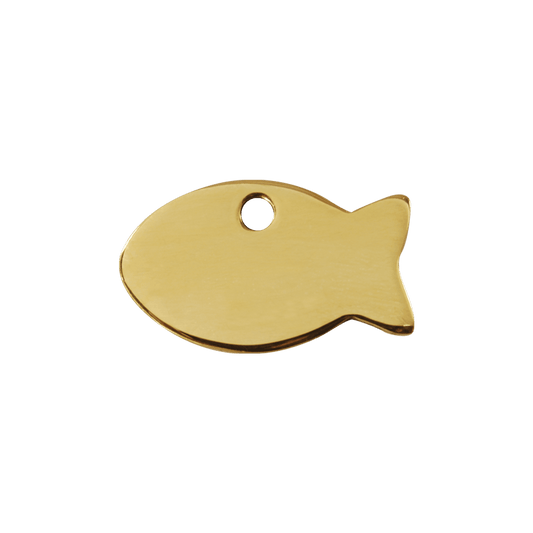  Red Dingo Engraved Brass Cat Tag Fish
