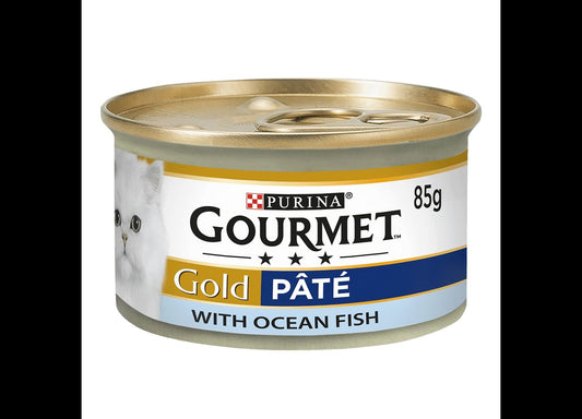  12 X Gourmet Gold Ocean Fish Pate Cat Food 85g
