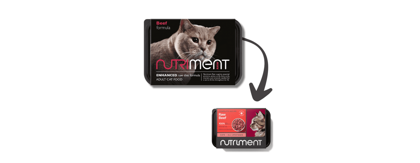  Nutriment Beef Formula Complete Raw Adult Cat Food 500g