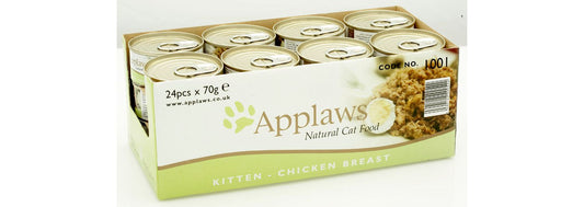  24 X Applaws Cat Can Kitten Chicken Breast 70g
