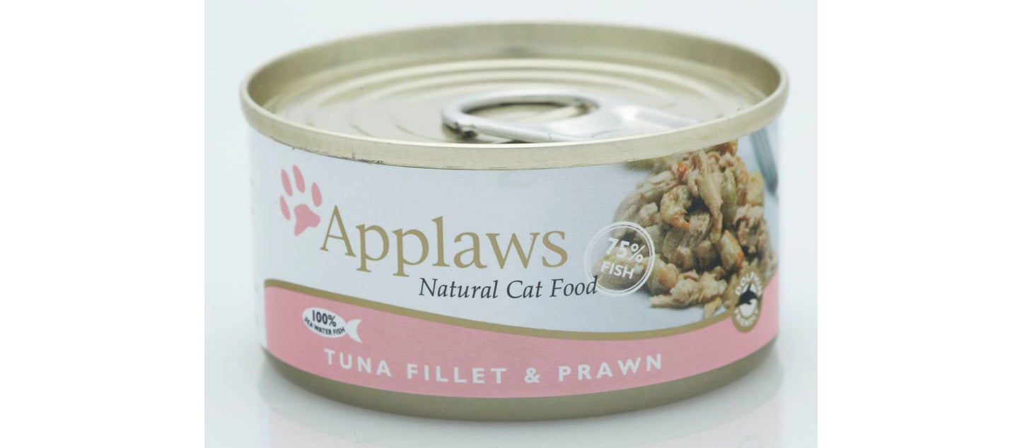  24 X Applaws Cat Can Tuna Fillet & Prawn 156g