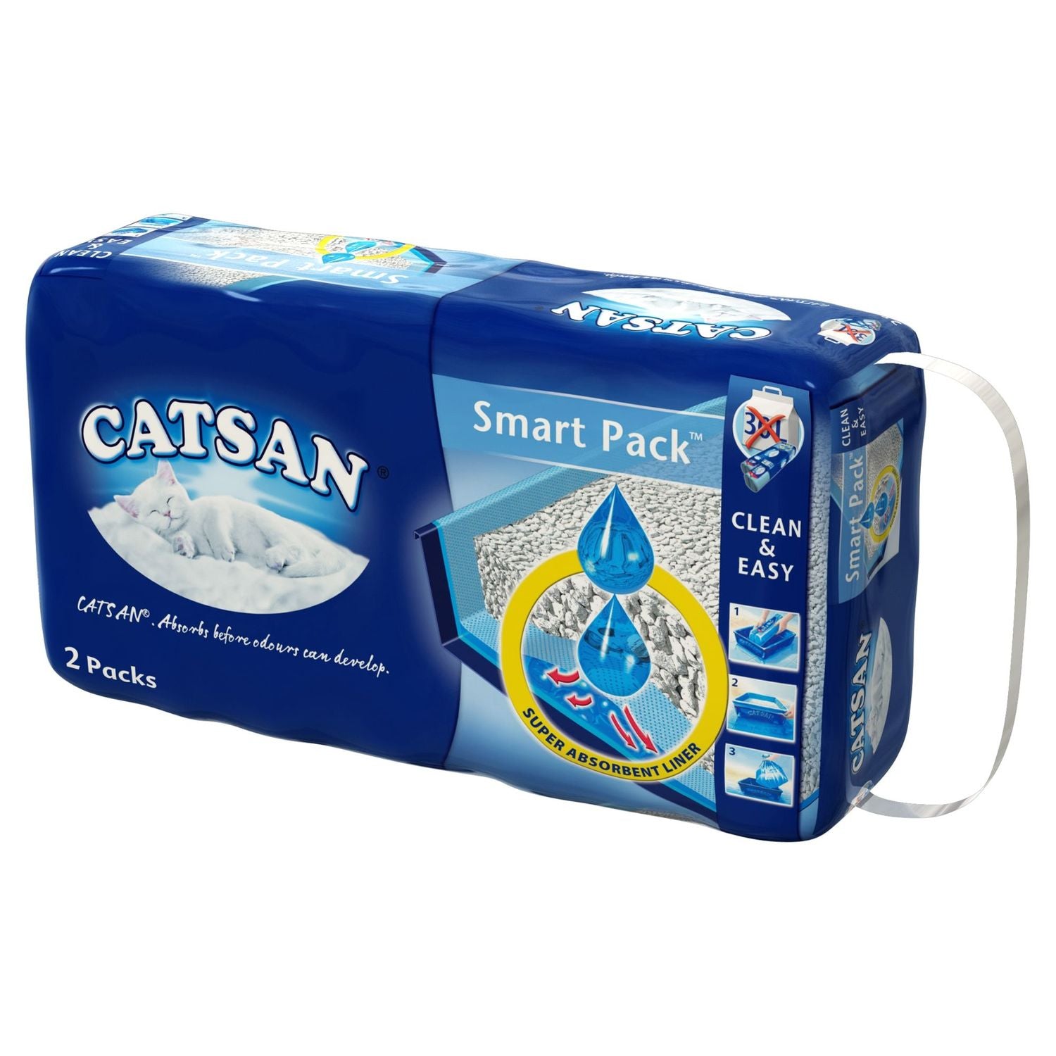  2 X 4L Catsan Hygiene Cat Litter Smart Pack