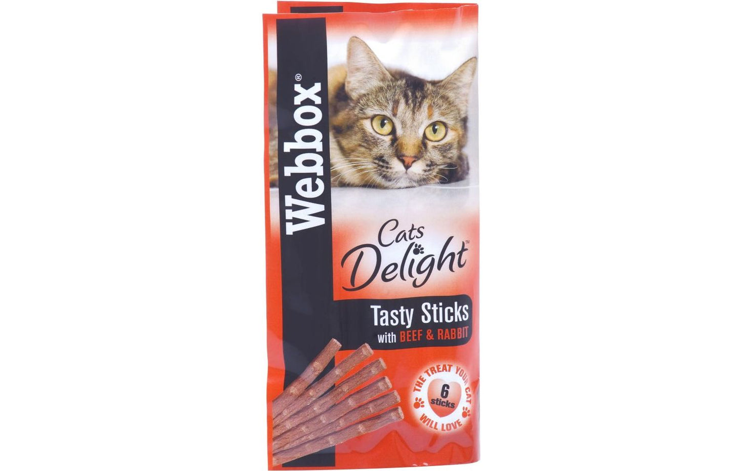  72 X Webbox Cat Sticks Beef & Rabbit Sticks