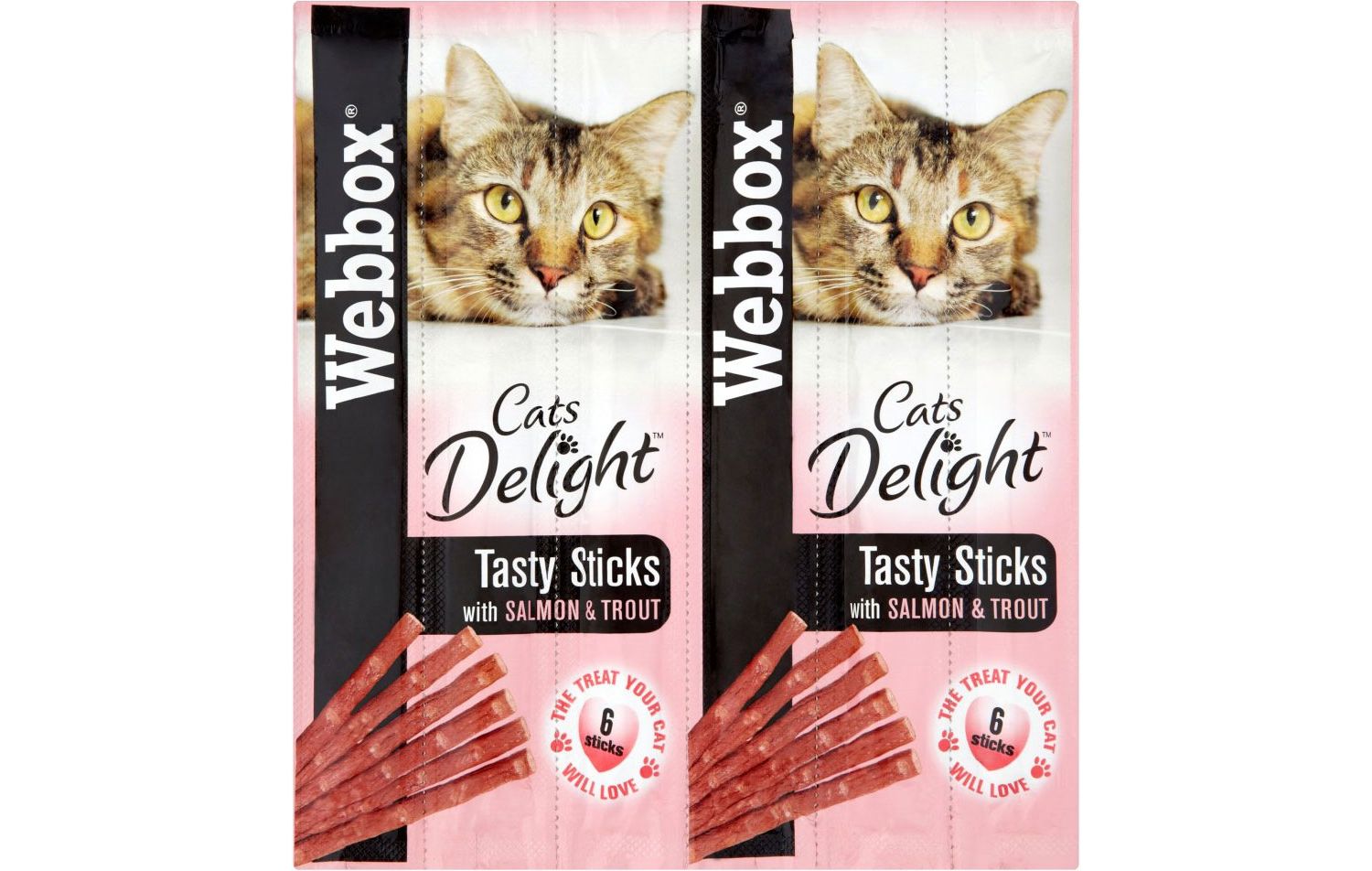  72 X Webbox Cat Sticks Salmon & Trout Sticks