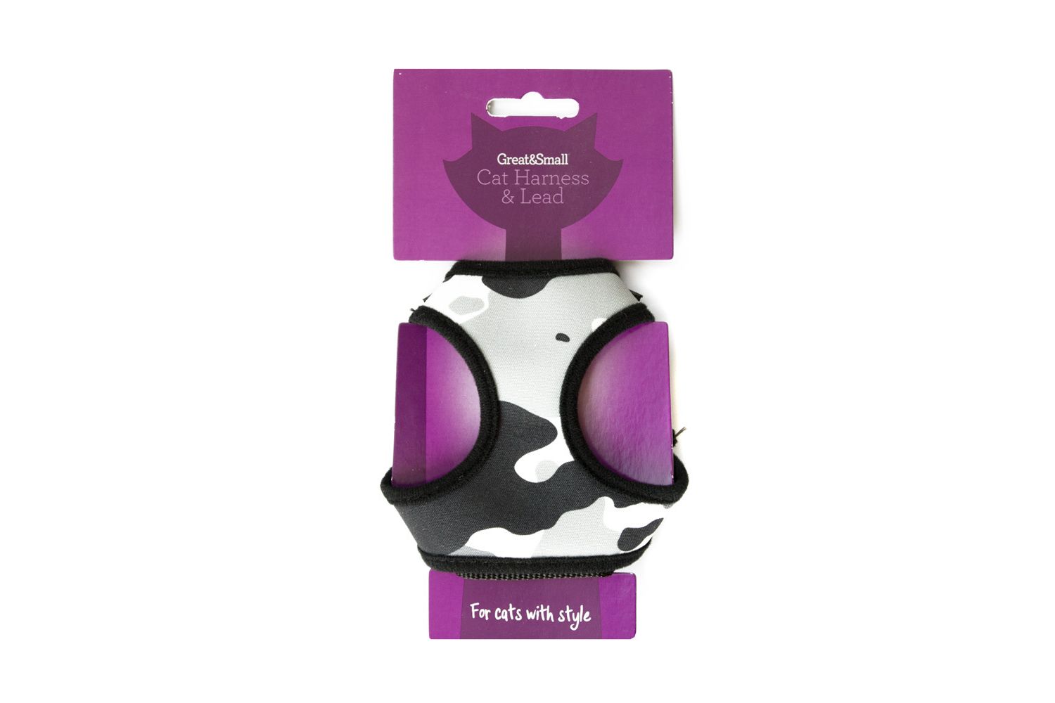  Great&Small Cat Harness Black Camo