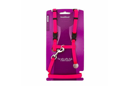  Great&Small Cat Harness & Lead Pink