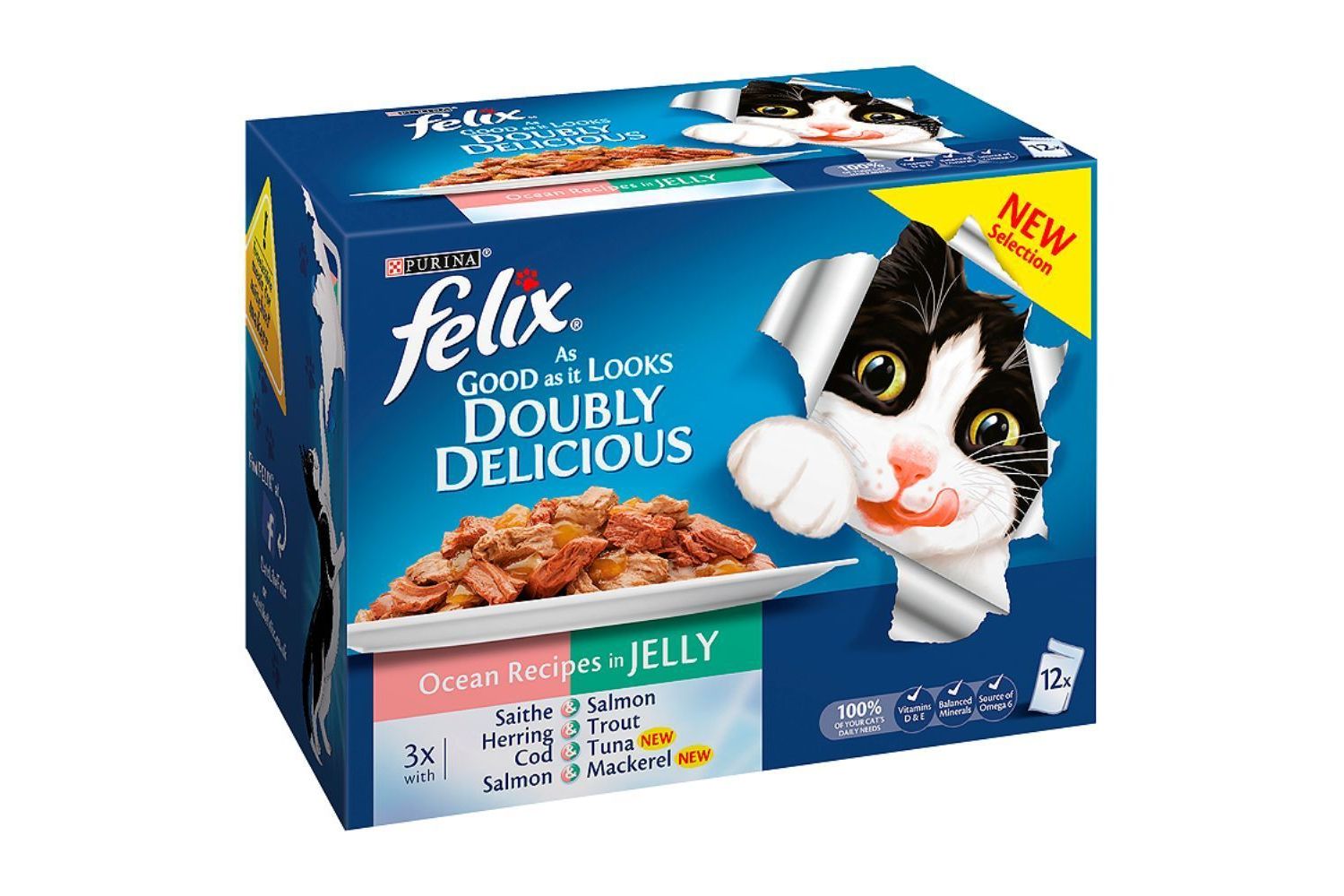 Felix Doubly Delicious Ocean Recipes In Jelly Wet Cat Food 12 X 100g