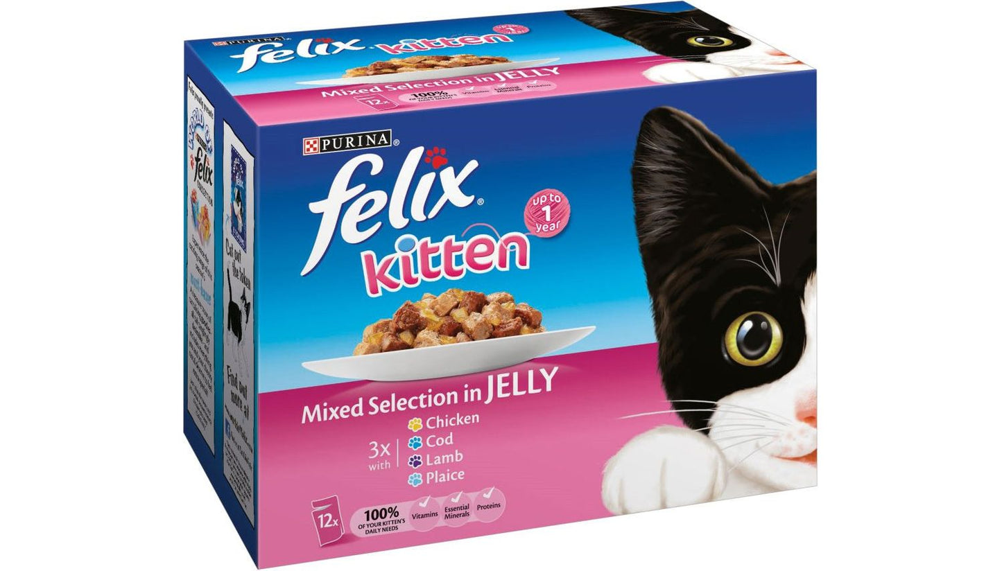  Felix Kitten Fish & Meat Selection In Jelly