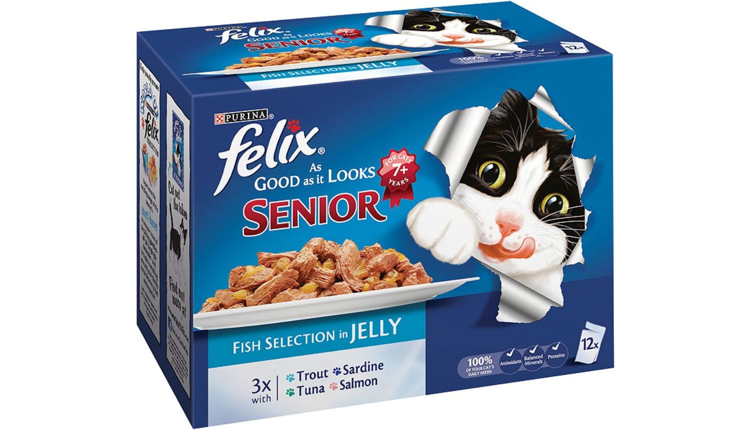  Felix As Good As It Looks Senior Fish In Jelly Wet Cat Food