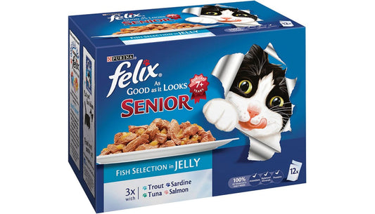  Felix As Good As It Looks Senior Fish In Jelly Wet Cat Food